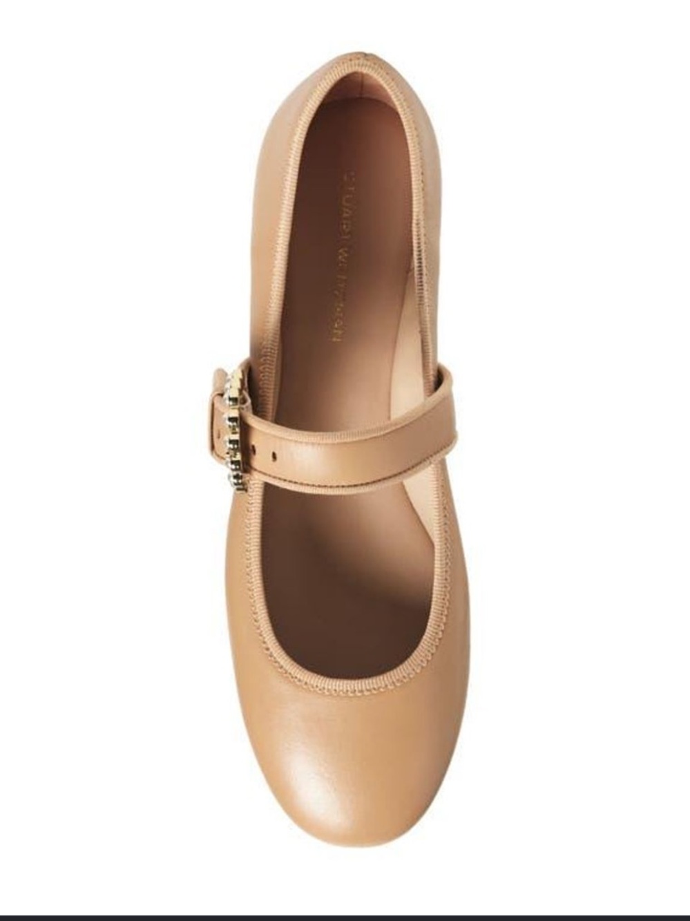 Piper Ballet Flat in Golden Beige NWT Stuart Weitzman